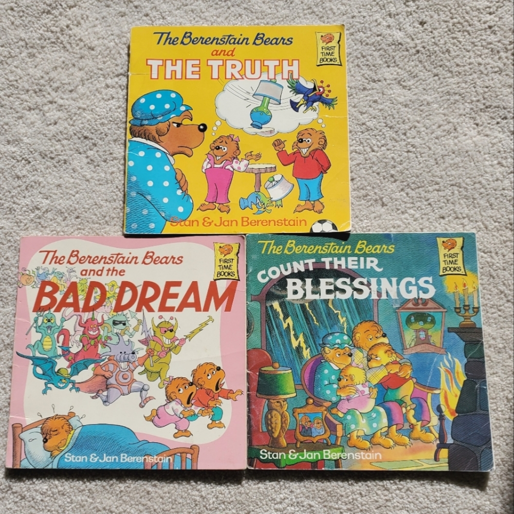 3 Vintage The Berenstain Bears and the Bad Dream Count Their Blessings Books